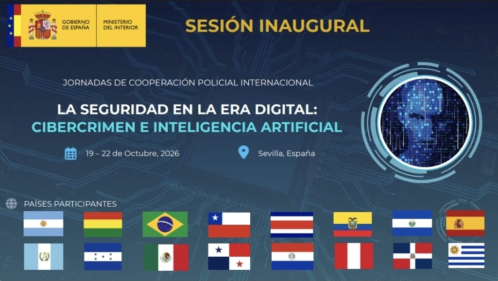 Cartel de las jornadas sobre cibercrimen e inteligencia artificial