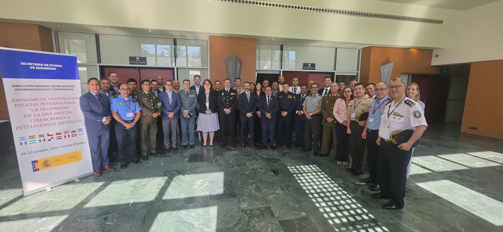 Participantes de las jornadas de cooperación policial internacional en Sevilla