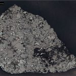 Corte de una muestra del meteorito marciano Teghaza 001 estudiada para determinar su antigüedad