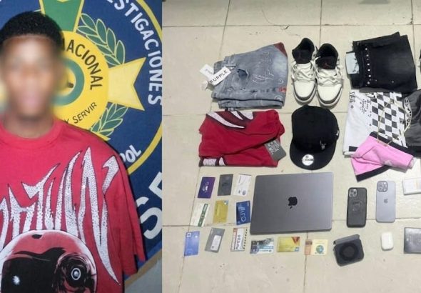 Fotografía suministrada sobre el apresamiento y los artículos recuperados en Barahona