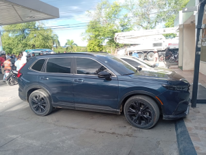 Vehículo fotografiado en una estación de combustible